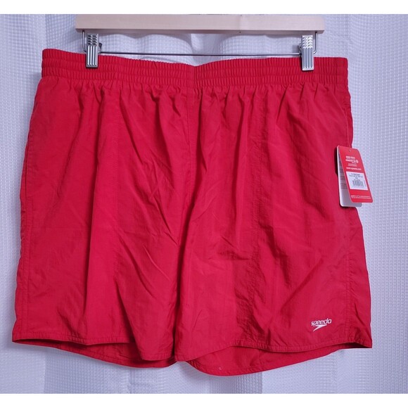 NWT Speedo Red Lined Water Shorts Swim Trunks Men's size XXL - Picture 1 of 5